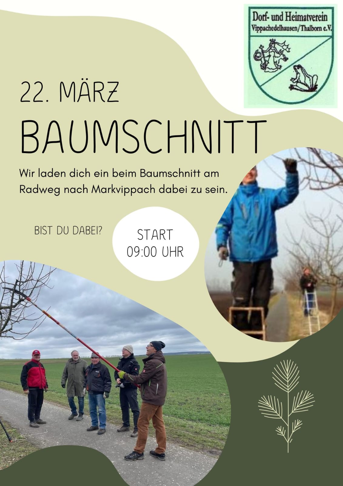 Coverbild zur Einladung zum Baumverschnitt Laura Wanderweg, Vippachedelhausen 2025